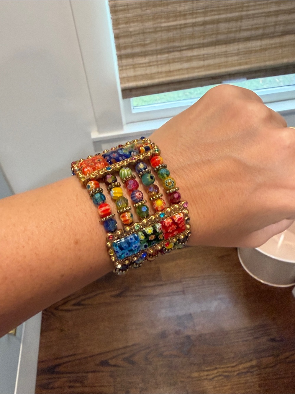 Multicolor Beaded Stretch Bracelet - Vibrant Artisan Style
